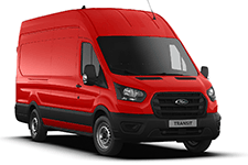 Silver Ford Transit Long Wheelbase